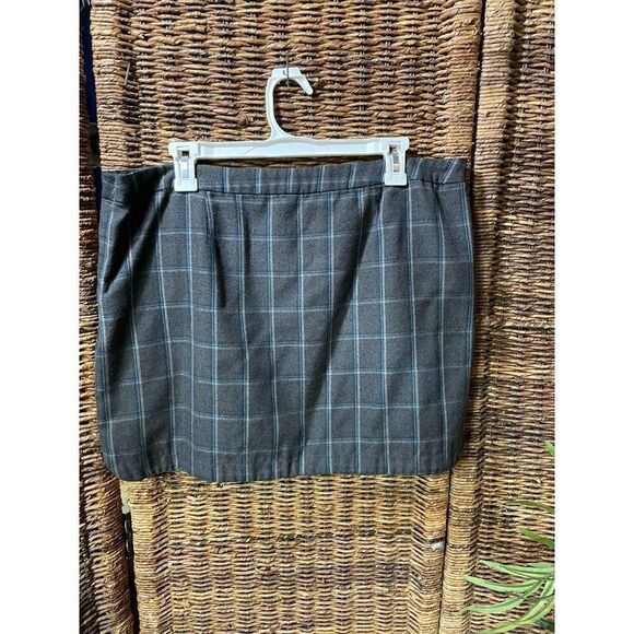 Gap School Girl Gray Checkered Plaid Skirt Fully Lined 16 - Picture 1 of 10